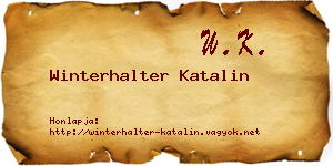 Winterhalter Katalin névjegykártya