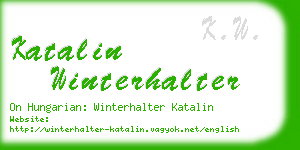 katalin winterhalter business card